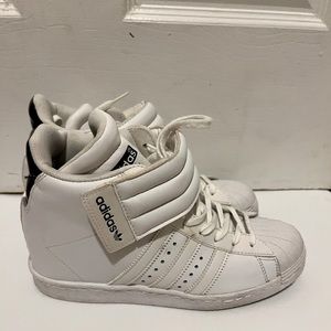 Adidas Shelltoe high tops, size 8